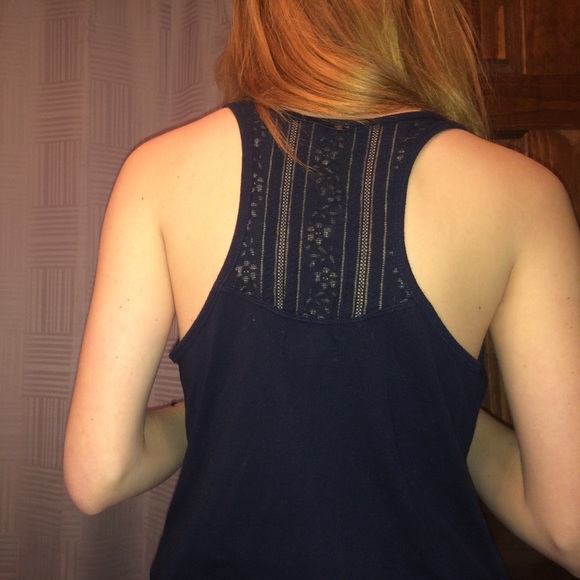 Hollister Tops - Hollister lace racerback top (navy blue)